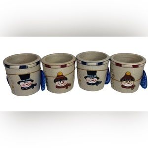 4 Crazy Mountain Snowman Light Candle‎ Holder, Very Special Gifts